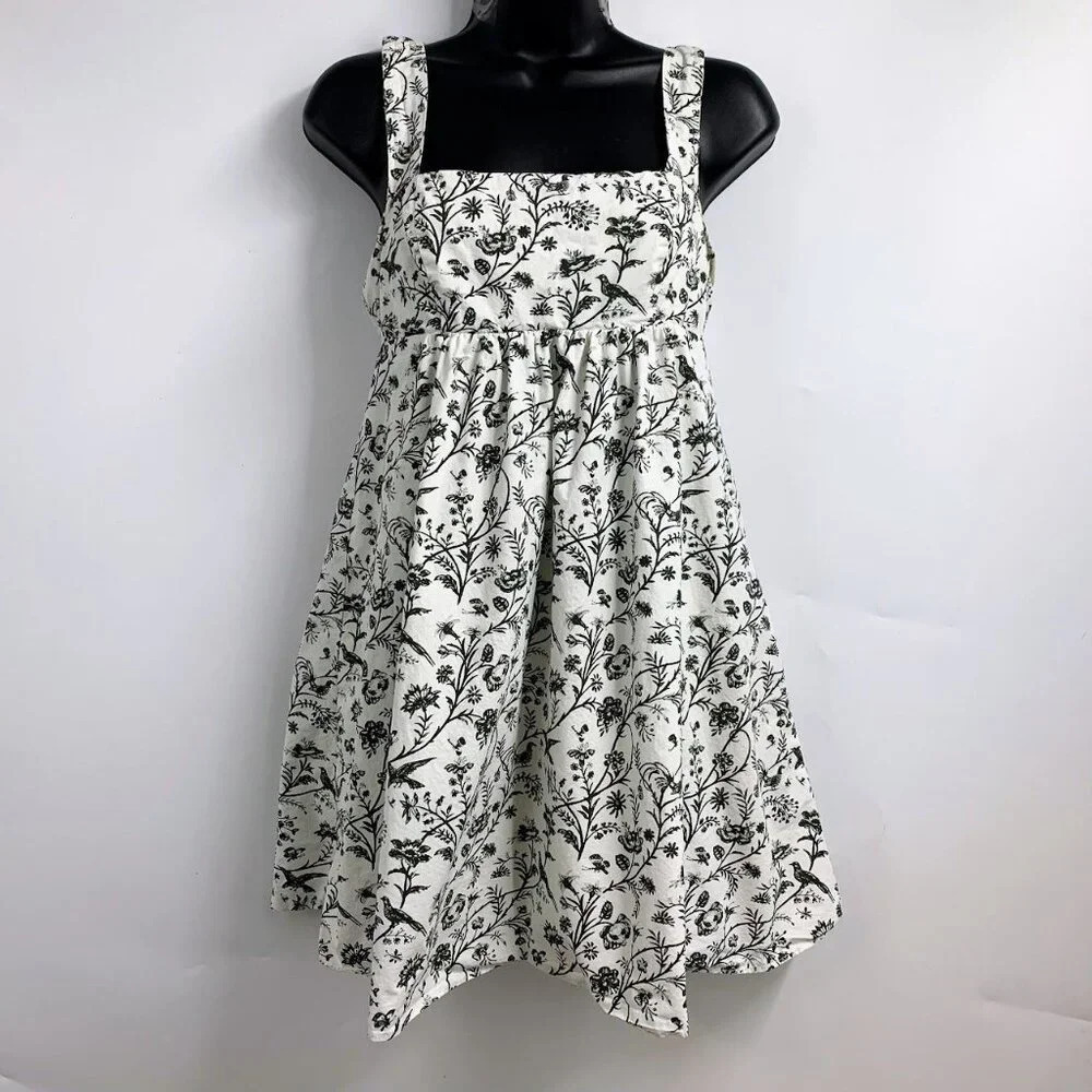 Laura Ashley Urban Outfitters Penelope Toile Cottagecore Babydoll‎ Dress Size - Picture 2 of 14